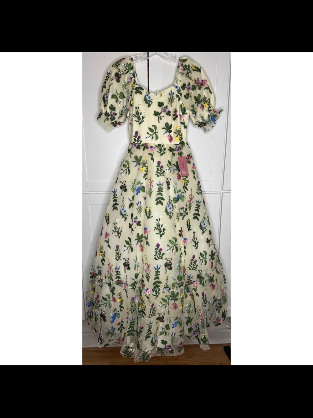 Ivy City Co Amora Dress Multicolor Floral Embroidered Tulle Prom Formal Gown NEW - Picture 3 of 16